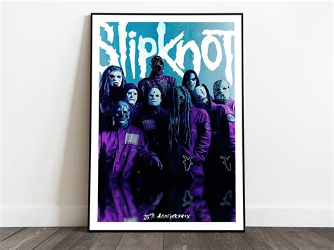 Slipknot 2024 Poster Slipknot 25th Anniversary Rock Poster Print Wall