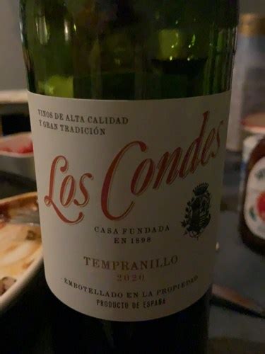 2020 Los Condes Tempranillo Vivino US