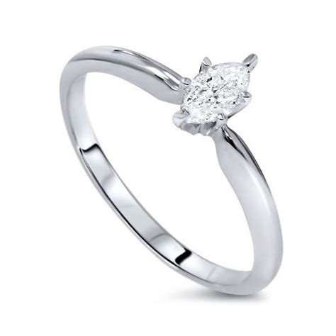 Mesmerizing Marquise Cheap Solitaire Engagement Ring Half Carat