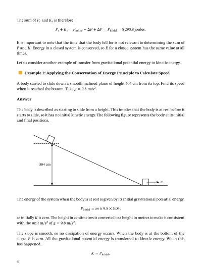 Lesson Conservation Of Energy Nagwa