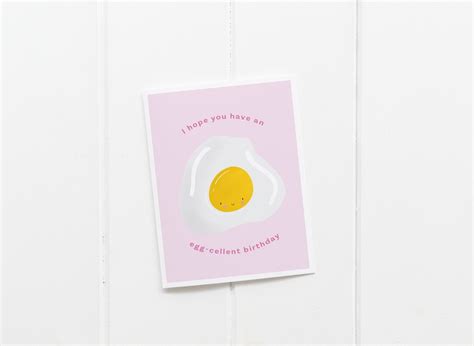 Have An Egg Cellent Birthday Egg Pun Greeting Card Funny Food Pun