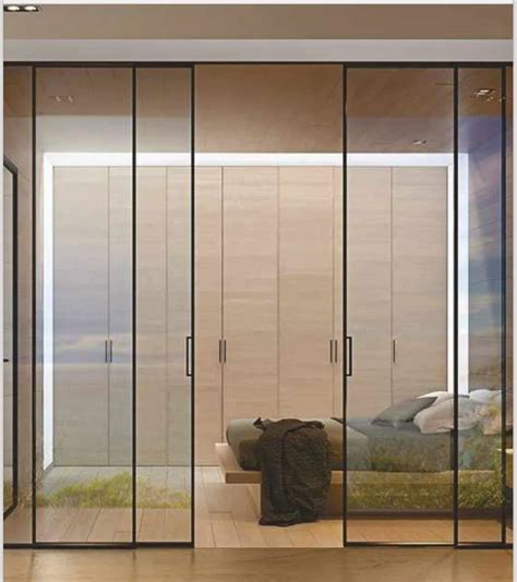 Black Aluminium 13mm Aluminum Sliding Door For Office Interior At Rs