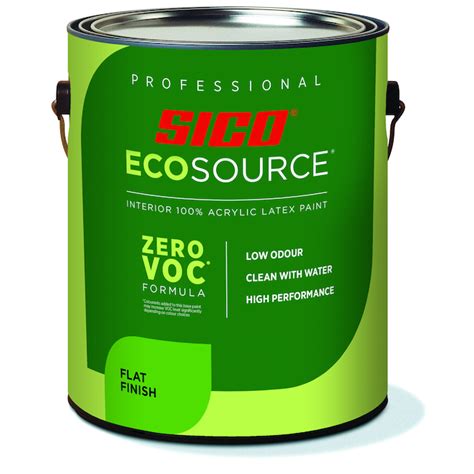 SICO Ecosource Zero VOC 100 Acrylic Latex Tintable White Flat Finish