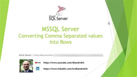 Converting Comma Separated Values Into Rows Ms Sql Server With String