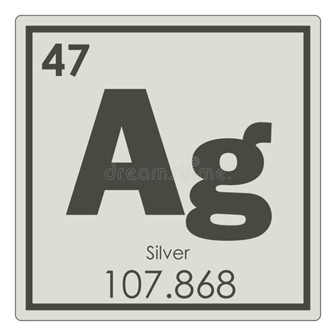 Silver Ag Chemical Element. 3D Rendering Stock Illustration ...