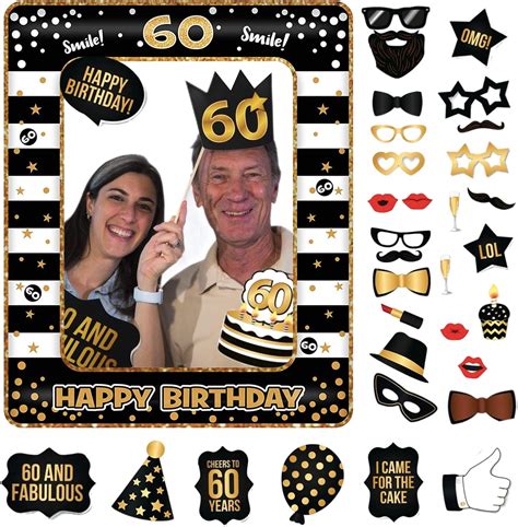 Th Birthday Photo Booth Props And Inflatable Selfie Frame Pcs