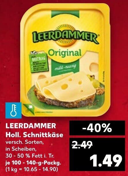 Leerdammer Holl Schnittk Se G Packg Angebot Bei Kaufland