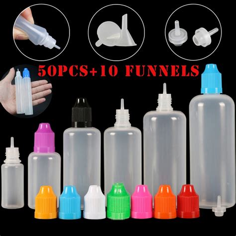 50pcs 3 5 10 15 20 30 50 100 120 Ml Empty Ldpe Plastic Squeezable E