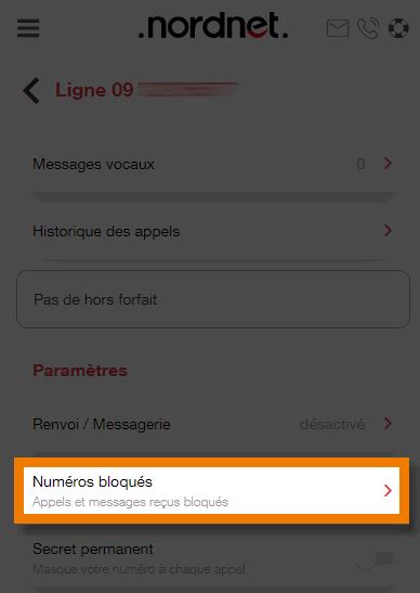 Assistance Nordnet Bloquer Un Num Ro De T L Phone Sur Votre Ligne