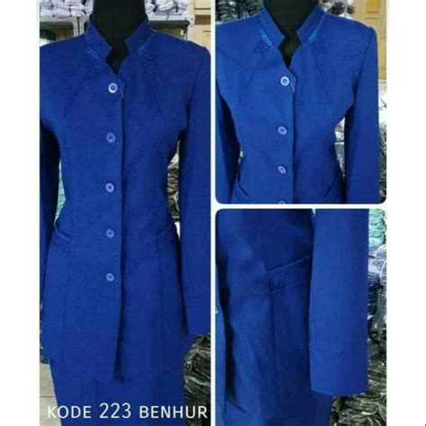 Jual Blazer Baju Kerja Kantor Azkia 223 Benhur Seragam Bank Seragam