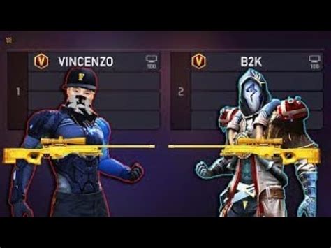 B2K VS VINCENZO 1VS1 AWM ONLY CHALLENGE BETWEEN LEGENDS YouTube