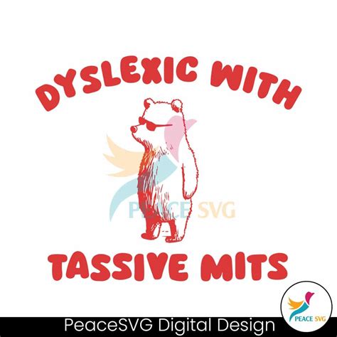 bear meme dyslexic  tassive mits svg clipart peacesvg
