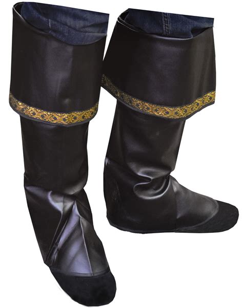 The Costume Center Black And Gold Pirate Men Adult Halloween Boot Cover