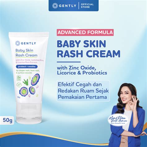 Jual GENTLY Baby Rash Cream 50 Gr Krim Pereda Ruam Popok Pada Bayi