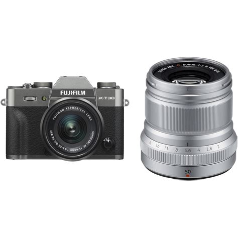 FUJIFILM X-T30 Mirrorless Digital Camera with 15-45mm and 50mm