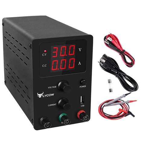 Flycow Adjustable 30V 10A DC Power Supply with LED Display India | Ubuy