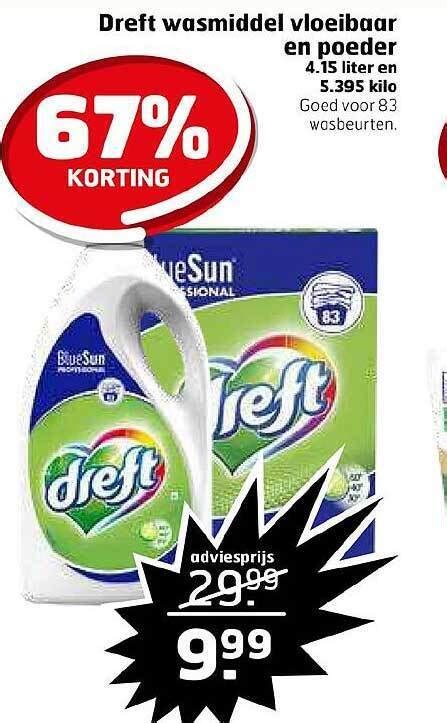 Dreft Wasmiddel Vloeibaar En Poeder Aanbieding Bij Trekpleister