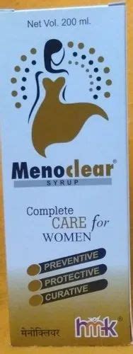 Hmk Pharma Menoclear Uterine Tonic Syrup 200 Ml Packaging Type Box At ₹ 125 Bottle In Kadapa