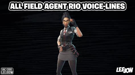 Fortnite Field Agent Rio All Hero Voice Lines STW YouTube