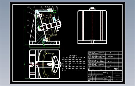 制后定法兰盘（图5 10）的加工工艺，实际钻Φ7孔的钻床夹具autocad 2007模型图纸下载 懒石网