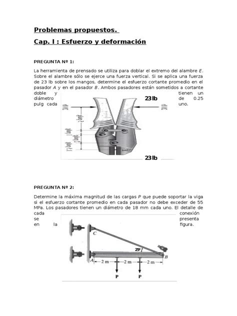 PDF Cap I Esfuerzo y Deformación Problemas propuestos DOKUMEN TIPS