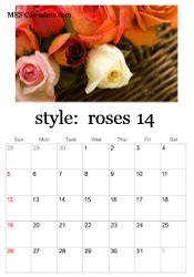 Free Printable Rose Calendars - personalize a calendar to print with ...