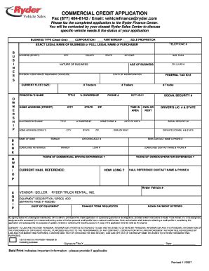 Printable Commercial Credit Application Form Templates Fillable