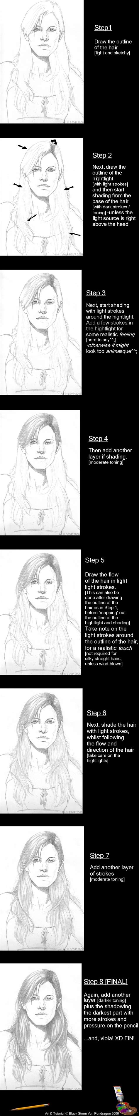 Hair Shading Tutorial My Way By Blackstorm On Deviantart