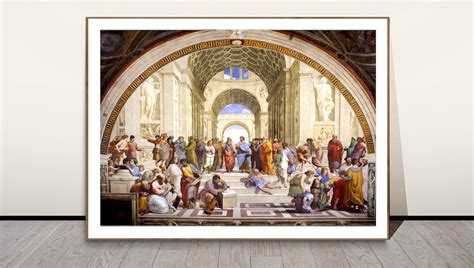 Stanza Della Segnatura The School Of Athens By Raphael Fine Art Print