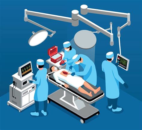 Organ Transplantation Surgery Composition Vector Art At Vecteezy