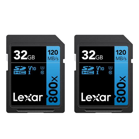 Lexar LSD0800032G B2NNU High Performance 800x SDHC SDXC UHS I Card BLUE