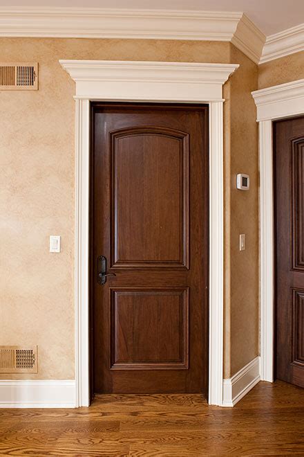 Interior Door Custom - Single - Solid Wood with Walnut Finish, Classic ...