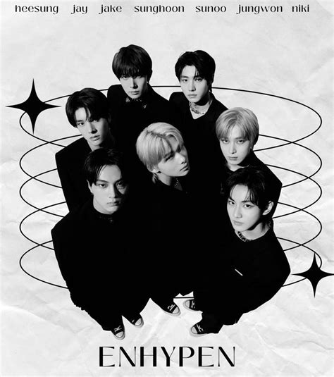 Enhypen ★ Black And White Posters Poster Prints Black And White