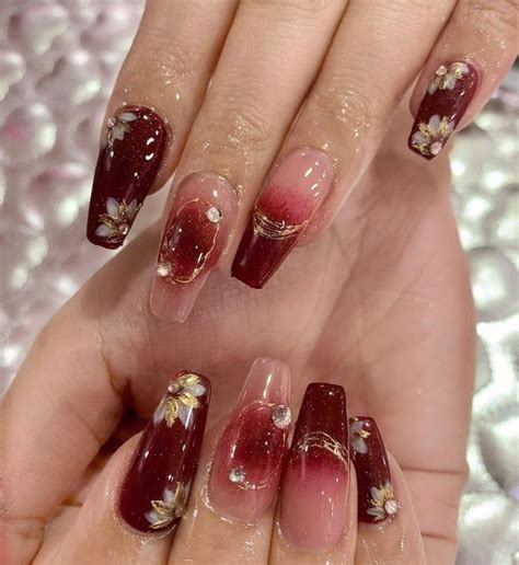 Pin By Bao On Amezing Gel Nails Red Nails Nail Designs