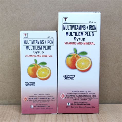 Multilem Plus Multivitamins Iron 60ml 120ml Syrup Shopee Philippines