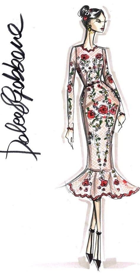 Dolce Gabbana Modelli Di Moda Illustrazioni Di Moda Bozzetto Moda