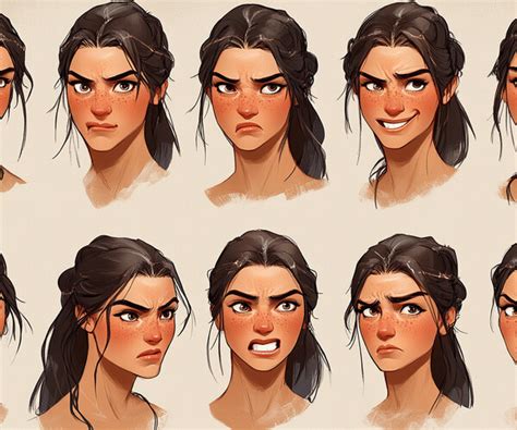 Artstation 350 Dothraki Female Expression Sheet4k Artworks