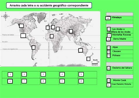 Accidentes Geográficos Del Mundo Worksheet Live Worksheets