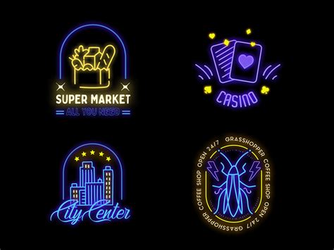 Neon Badges By Parisa On Dribbble