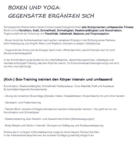 Boxen Und Yoga Holistic Health Fitness