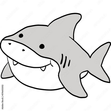 Baby Shark, Shark illustration, fish, sea creature Stock Illustration ...