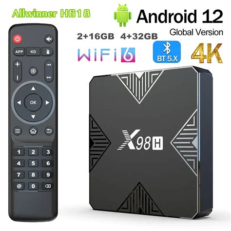 X98H Android 12 0 TV Box With Allwinner H618 2GB 4GB RAM 16GB Or 32GB