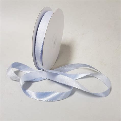 Satin Stich Ribbon Mm Iris White Desflora