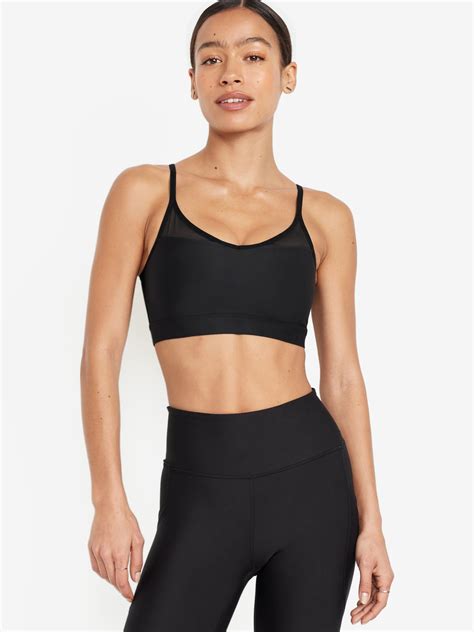 Old Navy Light Support Powersoft Adjustable Longline Sports Bra For