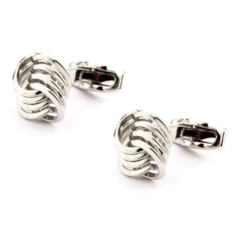 Buy The Tie Hub Brass Silver Four Ring Knot Cufflink Men Online At