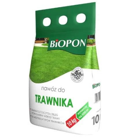 BARDZO WYDAJNY Nawóz do trawnika TRAWA BIOPON 10kg nawóz kompost do