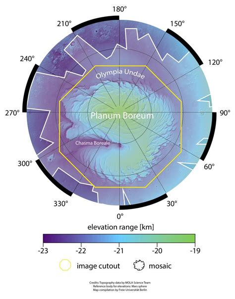 New Mosaic Shows Off The Red Planets North Polar Ice Cap