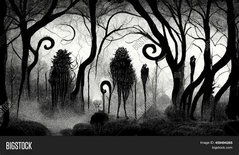 Haunted Forest Creepy Image Photo Free Trial Bigstock