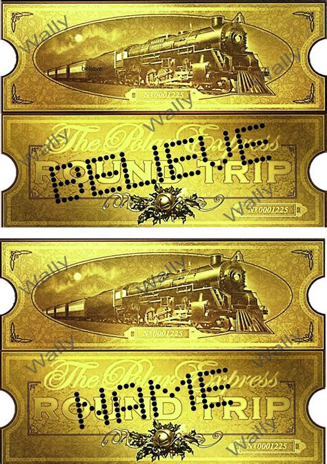 Unique Printable Personalized Polar Express Ticket High Quality Front