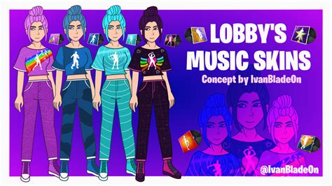 LOBBY MUSIC SKINS 💿🎶 - [Fortnite Skin Concept] 🎵 Let the music in your lobby play in battle 🎶 ...